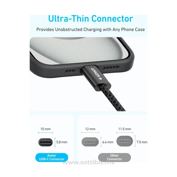 Anker Zolo USB C to USB C Cable  (240W) (Black, 3ft) - Image 4
